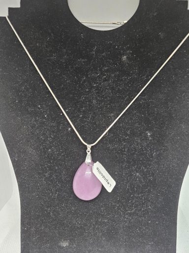 Pendentif en Lépidolite et argent.