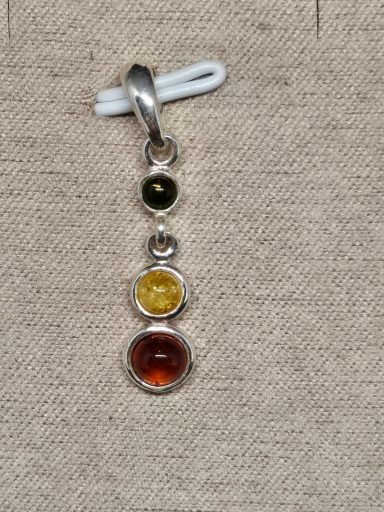 Pendentif  argent et Ambre