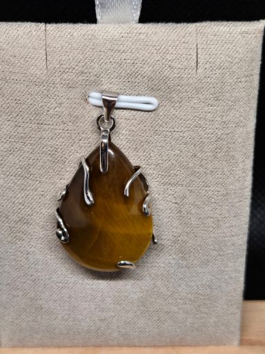 Pendentif argent et œil de tigre